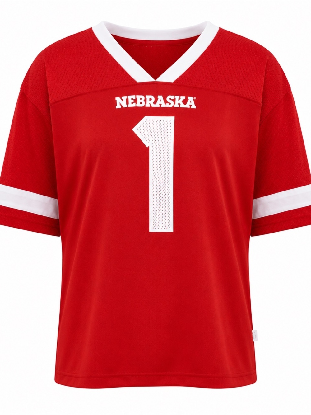 Nebraska Cornhuskers #1 Football Jersey Red White Mesh Adult XL NCAA CSA New